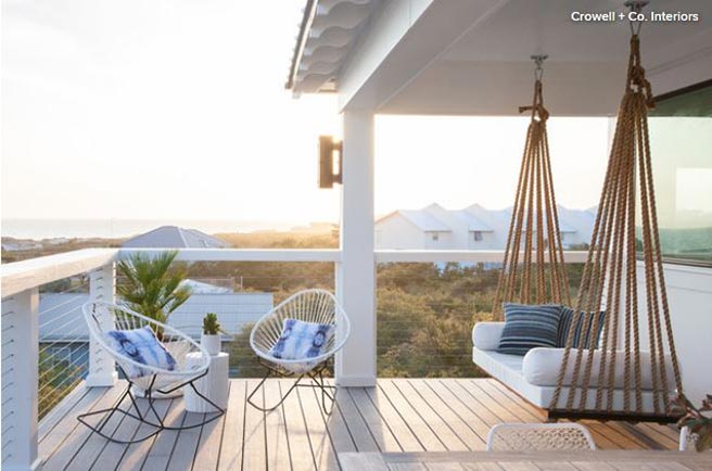 Beautiful porch by the coast.